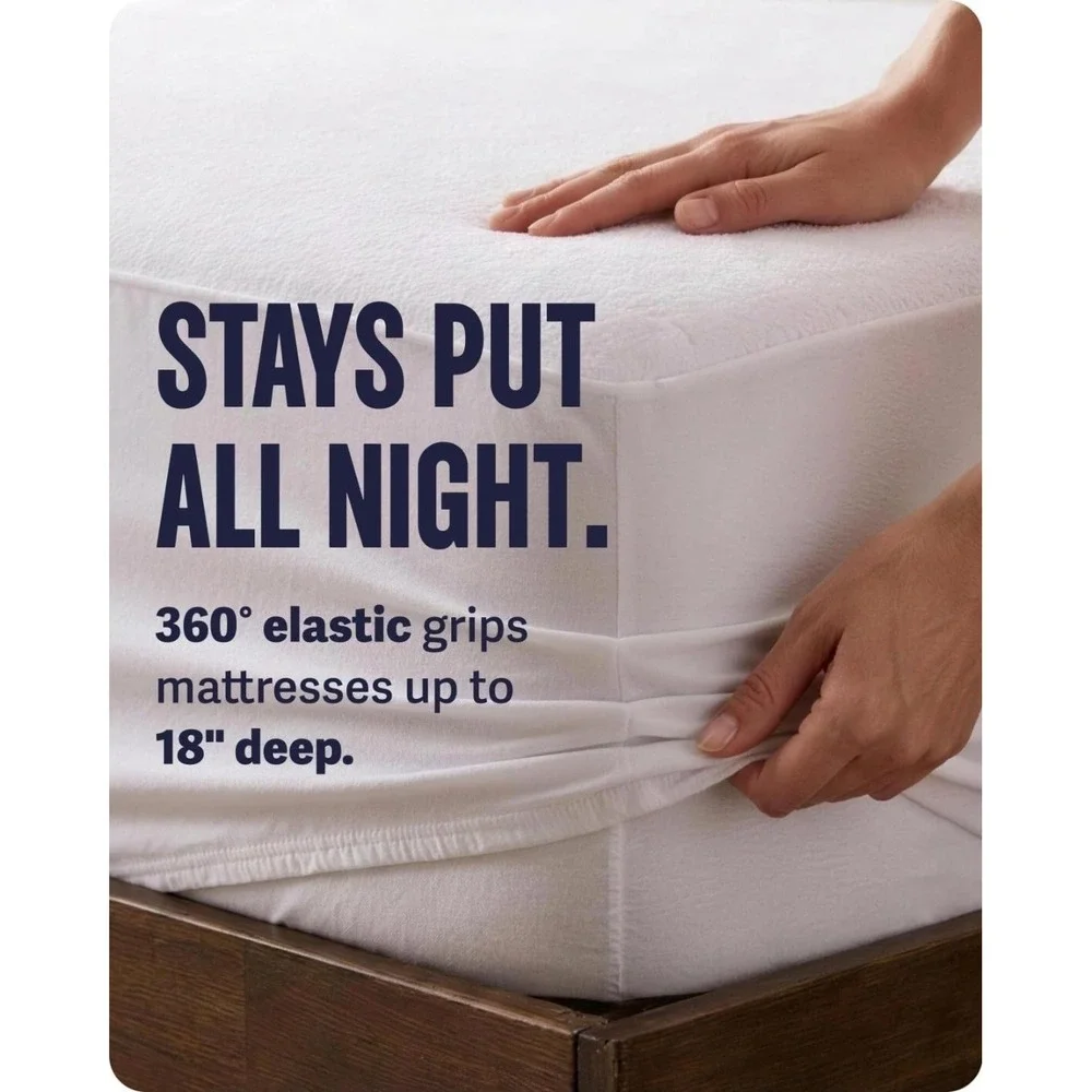 SafeRest Premium Mattress Protector, Full (54in x 75in x 14in), Waterproof -Read